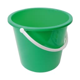 Homeware Plastic Coloured Bucket with White Handle