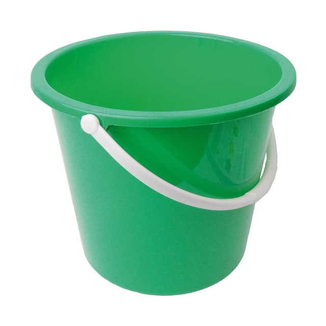 Homeware Plastic Coloured Bucket with White Handle