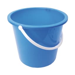Homeware Plastic Coloured Bucket with White Handle