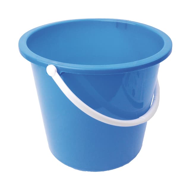 Homeware Plastic Coloured Bucket with White Handle