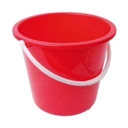 Homeware Plastic Coloured Bucket with White Handle