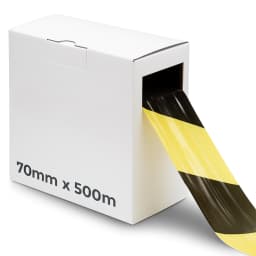 Barrier Tape Non Adhesive Black/Yellow